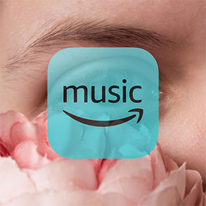 The Amazon Music logo on top on the single cover for Open My Eyes