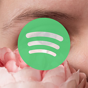 The Spotify logo on top on the single cover for Open My Eyes